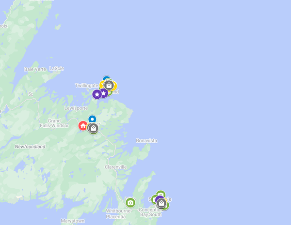 Map: Road Trip Across Newfoundland